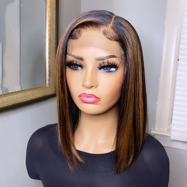 4x4 150% density 1b/30 highlight color wig short bob wig ombre lace front human hair for women brazilian remy hair closure, Black;brown
4x4 150% density 1b/30 highlight color wig short bob wig ombre lace front human hair for women brazilian remy hair closure, Black;brown