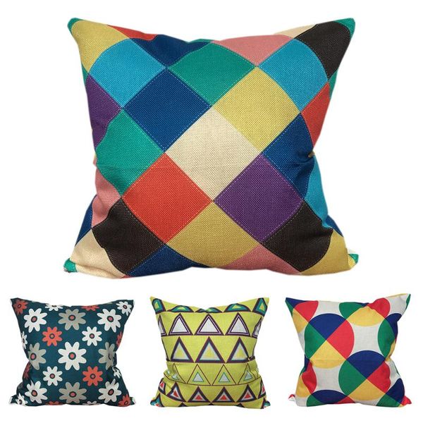 cushion/decorative pillow curcya abstract cushion covers like linen polyester colorful patterns art geometric throw cases sofa home decor 
cushion/decorative pillow curcya abstract cushion covers like linen polyester colorful patterns art geometric throw cases sofa home decor