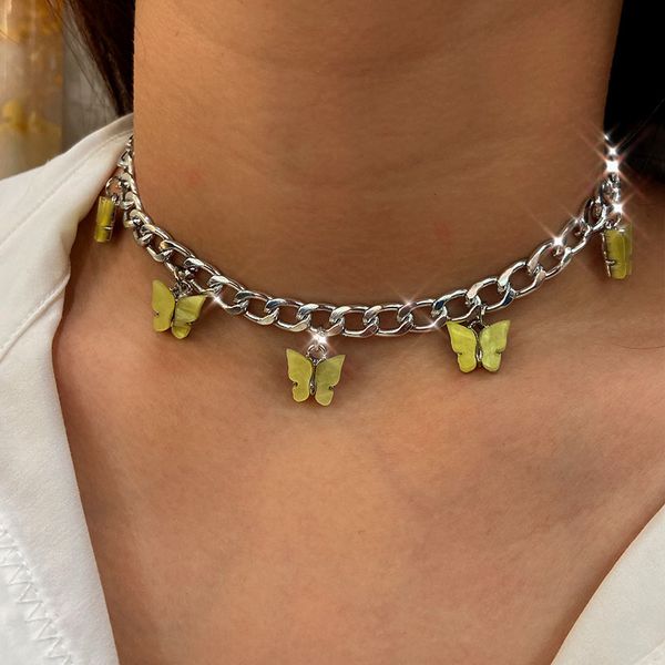 quality fashion punk butterfly pendant necklace for women gold silver color 16 insect thick chain necklace statement jewelry
quality fashion punk butterfly pendant necklace for women gold silver color 16 insect thick chain necklace statement jewelry