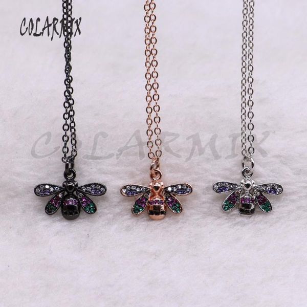 chains 5 strands tiny bugs necklace for lady bee pendants small size jewelry 18" mix color pets beads 3741, Silver 
chains 5 strands tiny bugs necklace for lady bee pendants small size jewelry 18" mix color pets beads 3741, Silver