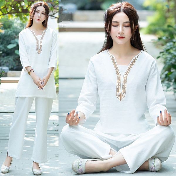 embroidered cotton and linen ethnic cotton and linen yoga women's ethnic embroidery practice suit zen suit two-piece set 2019 autumn ne, Gray
embroidered cotton and linen ethnic cotton and linen yoga women's ethnic embroidery practice suit zen suit two-piece set 2019 autumn ne, Gray