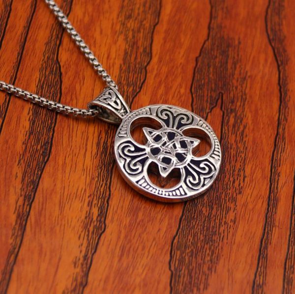titanium steel necklace pendant irish celtic knot pattern tag cool vintage ornament, Silver
titanium steel necklace pendant irish celtic knot pattern tag cool vintage ornament, Silver
