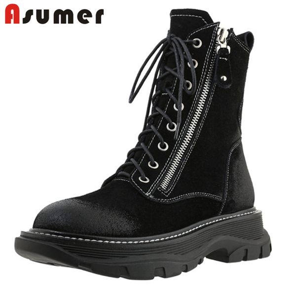 asumer 2020 ankle boots women zip cross tied autumn winter casual shoes thick bottom women's motorcycle boots woman, Black
asumer 2020 ankle boots women zip cross tied autumn winter casual shoes thick bottom women's motorcycle boots woman, Black