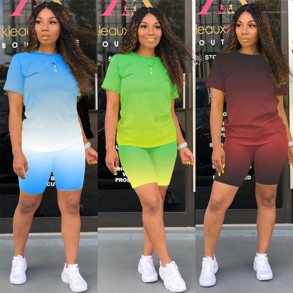 sport casual fashion tracksuits short sleeve shorts suit woman 2 piece sets designer gradient color printing tshirt, Gray
sport casual fashion tracksuits short sleeve shorts suit woman 2 piece sets designer gradient color printing tshirt, Gray