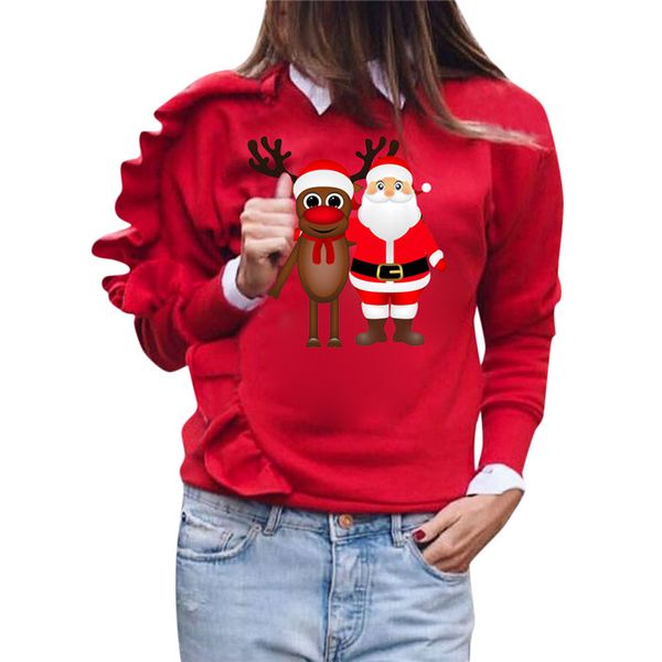santa claus pattern hoodies women designer ruffle patchwork thick clothing red fall winter long sleeve o neck womens sweatshirts, Black
santa claus pattern hoodies women designer ruffle patchwork thick clothing red fall winter long sleeve o neck womens sweatshirts, Black