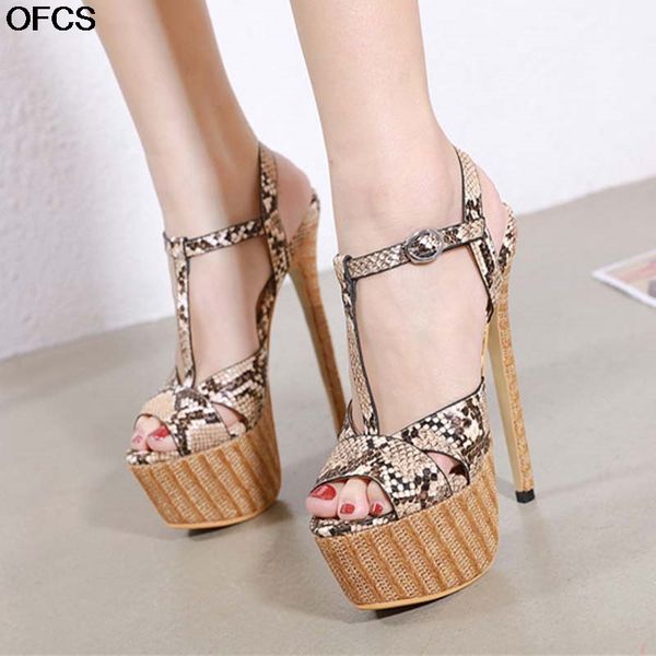 high heels woman sandals summer women shoes platform 17.5cm women sandals ladies stripper shoes snake print party, Black
high heels woman sandals summer women shoes platform 17.5cm women sandals ladies stripper shoes snake print party, Black