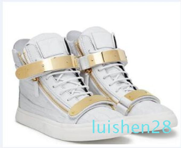 italy designer shoes genuine leather flat casual shoes golden zipper runner runing men and women high help sneakers trainers l28, Black
italy designer shoes genuine leather flat casual shoes golden zipper runner runing men and women high help sneakers trainers l28, Black