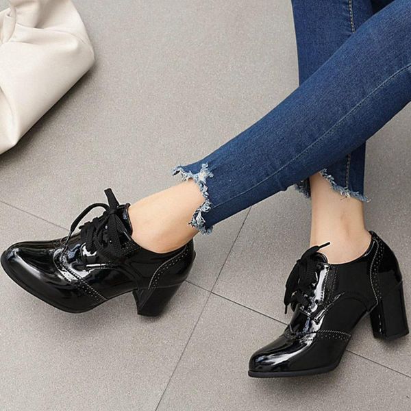 dress shoes big sizes 43 square high heels shoelaces vintage british style ladies brogue pumps women round toe spring casual female, Black
dress shoes big sizes 43 square high heels shoelaces vintage british style ladies brogue pumps women round toe spring casual female, Black