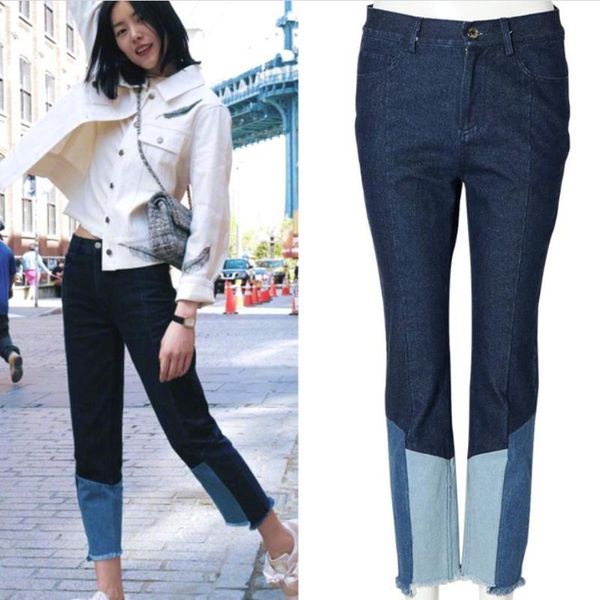 women's jeans 2021 spring autumn denim trousers for women mid waist patchwork fashion ankle length, Blue
women's jeans 2021 spring autumn denim trousers for women mid waist patchwork fashion ankle length, Blue