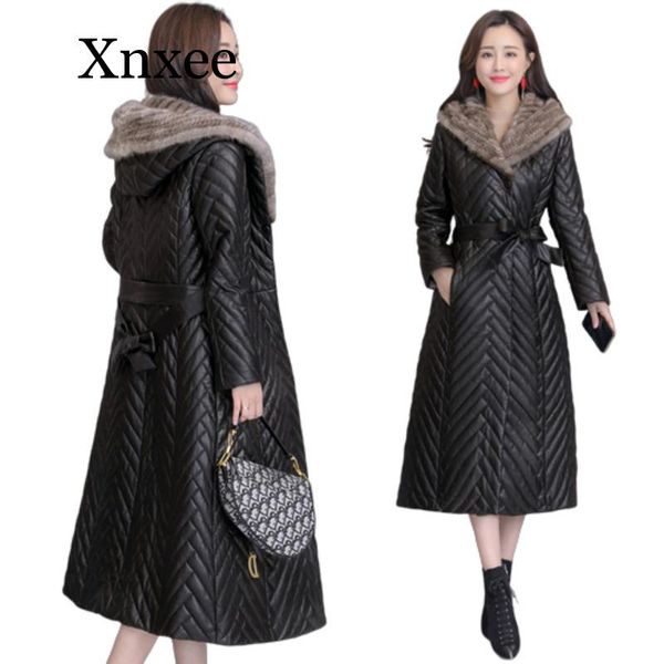 black winter long leather jacket women sheep down jackets bring cap chaqueta cuero mujer slimming dames jassen winter black coat
black winter long leather jacket women sheep down jackets bring cap chaqueta cuero mujer slimming dames jassen winter black coat