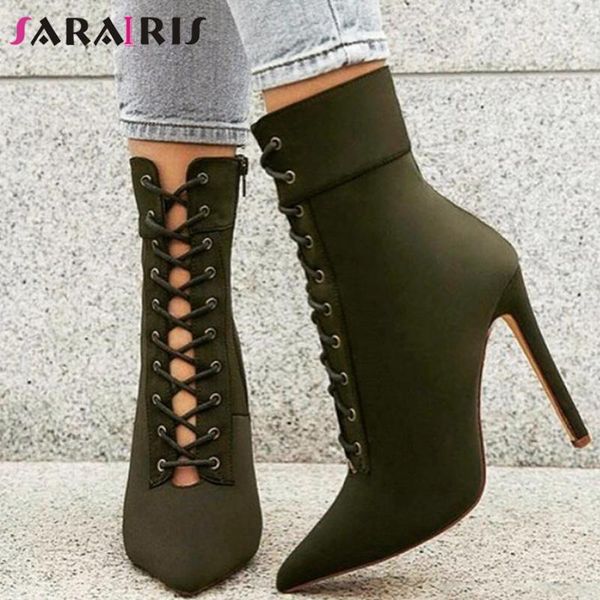 sandals sarairis ladies thin high heels mature autumn lace-up hollow women pointed toe gladiator shoes woman, Black
sandals sarairis ladies thin high heels mature autumn lace-up hollow women pointed toe gladiator shoes woman, Black