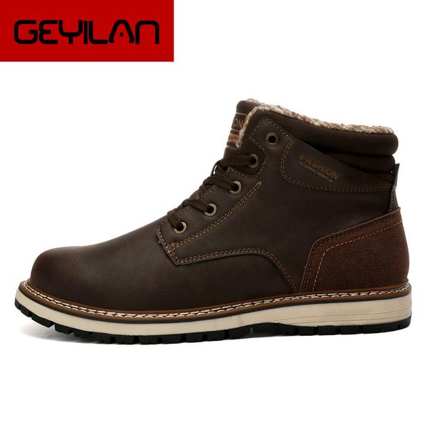 boots winter super warm men's shoes fur plush snow ankle boot waterproof leather outdoor work men western, Black
boots winter super warm men's shoes fur plush snow ankle boot waterproof leather outdoor work men western, Black