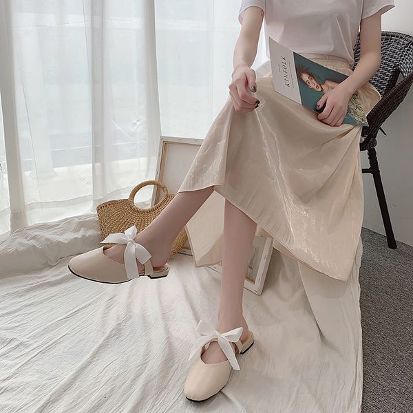 2020 new summer wear baotou half slippers slippers bowknot female fashion wild gentle fairy shoes sandals z862, Black
2020 new summer wear baotou half slippers slippers bowknot female fashion wild gentle fairy shoes sandals z862, Black