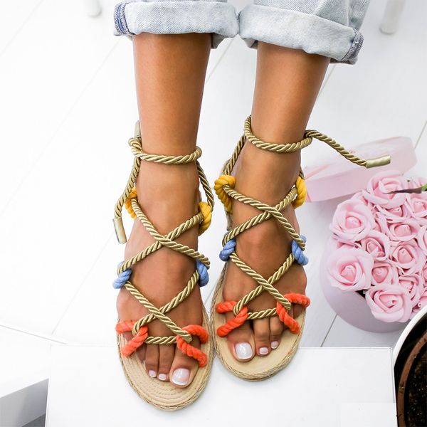 rome 2020 summer ladies sandals woman mixed colors flats gladiator female casual breathable women ankle wrap footwear plus size, Black
rome 2020 summer ladies sandals woman mixed colors flats gladiator female casual breathable women ankle wrap footwear plus size, Black