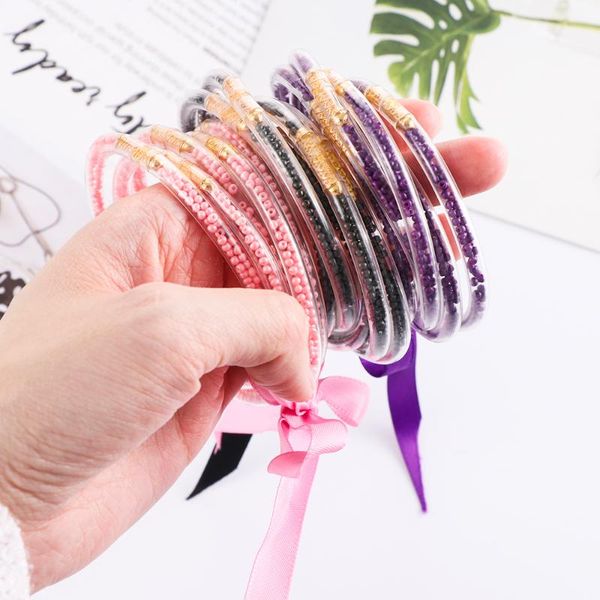 5pcs/set bowknot rice bead bracelets stack silicone with glitter effects all weather stack jelly bangles christmas jewelry, Black
5pcs/set bowknot rice bead bracelets stack silicone with glitter effects all weather stack jelly bangles christmas jewelry, Black