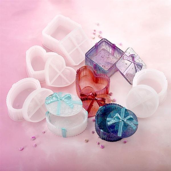 diy resin storage box silicone mould heart round shape crystal resin epoxy box jewelry making tools
diy resin storage box silicone mould heart round shape crystal resin epoxy box jewelry making tools