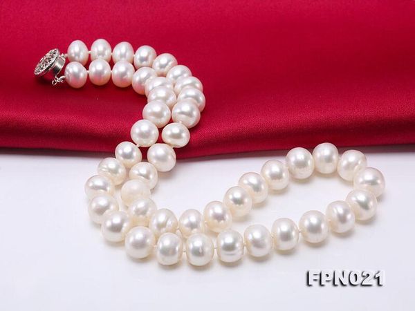 luxury women 9-11mm white round freshwater pearl wedding necklace 18" jewelry, Silver
luxury women 9-11mm white round freshwater pearl wedding necklace 18" jewelry, Silver