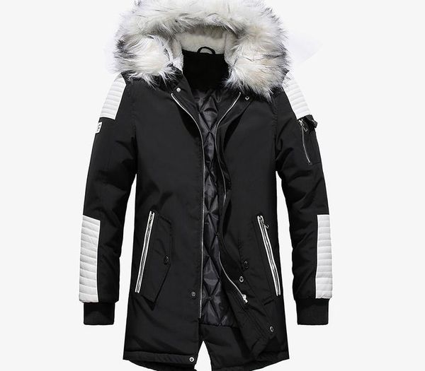 thick warm parkas coat winter jacket men casual long outwear hooded fur collar windbreaker jackets leather coats men veste homme t190909, Black
thick warm parkas coat winter jacket men casual long outwear hooded fur collar windbreaker jackets leather coats men veste homme t190909, Black