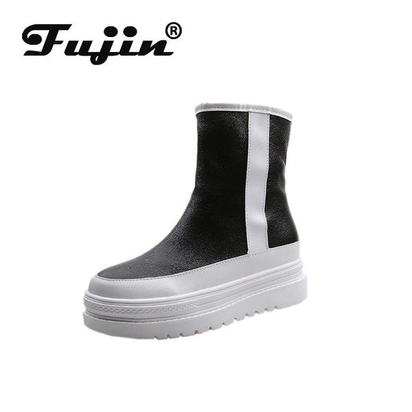 fujin women's ankle boots leather boots warm winter slip on snow for women plush fur fashion women snow shoes, Black
fujin women's ankle boots leather boots warm winter slip on snow for women plush fur fashion women snow shoes, Black