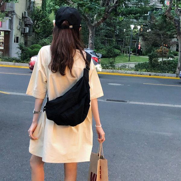 black chest pack zip canvas bag shoulder strap adjustable small bookbag shoulder bag messenger women's new style
black chest pack zip canvas bag shoulder strap adjustable small bookbag shoulder bag messenger women's new style