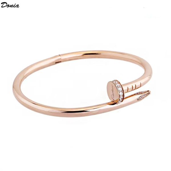 donia jewelry designer bracelet nail classic titanium steel micro inlaid zircon bracelet for men and women luxury bracelet, Black
donia jewelry designer bracelet nail classic titanium steel micro inlaid zircon bracelet for men and women luxury bracelet, Black