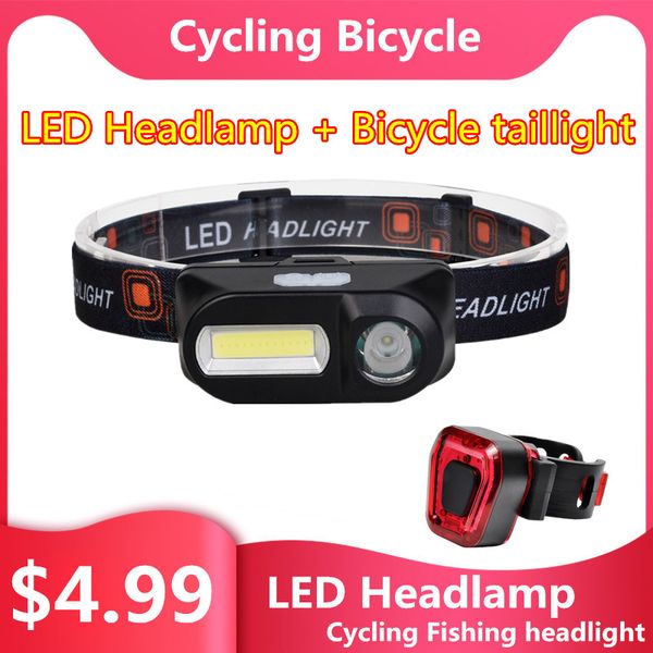 bike lights mini cob led headlight headlamp head lamp torch camping hiking night fishing light + bicycle taillight warning
bike lights mini cob led headlight headlamp head lamp torch camping hiking night fishing light + bicycle taillight warning