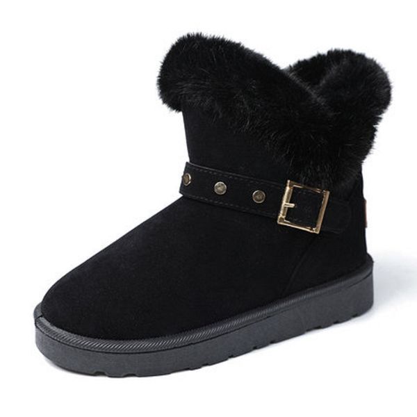 2020 autumn and winter new ladies snow boots casual wild warm plus velvet short belt buckle female boots korean version, Black
2020 autumn and winter new ladies snow boots casual wild warm plus velvet short belt buckle female boots korean version, Black