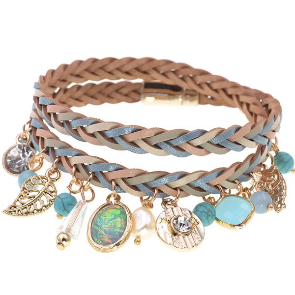 charm bracelets leather bracelet for women colorful bohemia bangle fashion jewelry, Golden;silver
charm bracelets leather bracelet for women colorful bohemia bangle fashion jewelry, Golden;silver