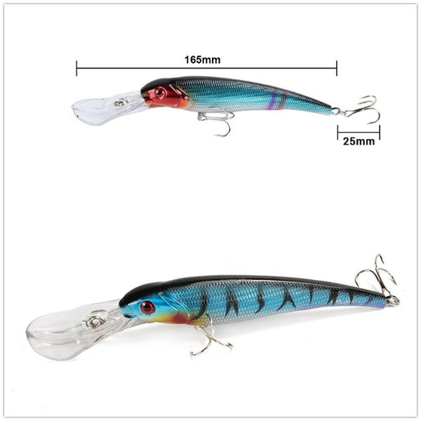 1pcs minnow fishing lures 16.5cm/26g artificial bionic hard bait wobblers jig big crankbait carp perchthree hook fishing tackle
1pcs minnow fishing lures 16.5cm/26g artificial bionic hard bait wobblers jig big crankbait carp perchthree hook fishing tackle
