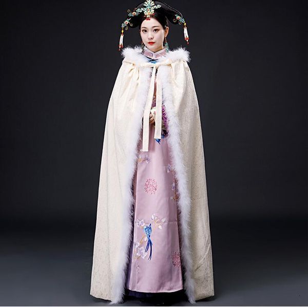 cloak cape realistic performance costume fine workmanship warm elegant embroidery female vintage film and tv cosplay grade, Blue;gray
cloak cape realistic performance costume fine workmanship warm elegant embroidery female vintage film and tv cosplay grade, Blue;gray