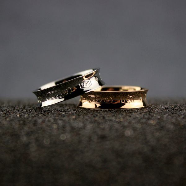 titanium groove ring for women men silver rings charms valentine's day ins jewelry party