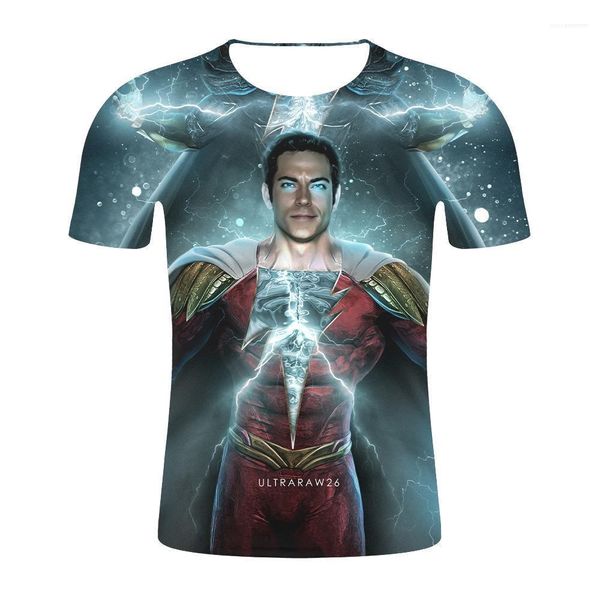 summer fashion movie ultraraw26 cool cosplay tees short sleeved teenager clothing shazam mens 3d tshirt, White;black 
summer fashion movie ultraraw26 cool cosplay tees short sleeved teenager clothing shazam mens 3d tshirt, White;black