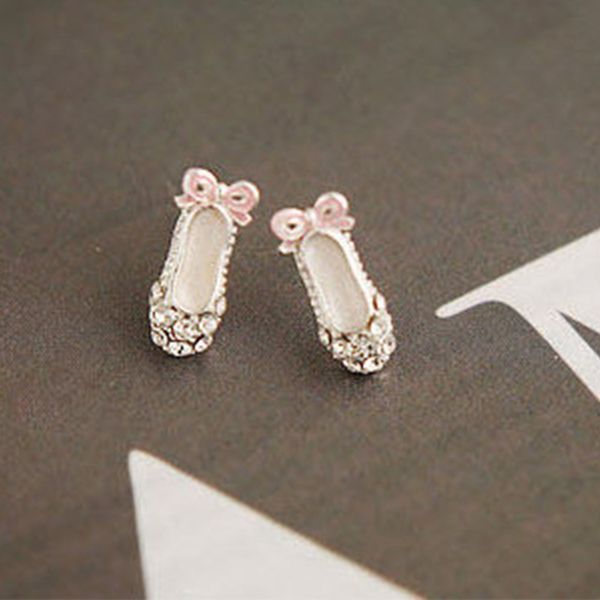 women sweet gift delicate cute accessories bowknot jewelry ballet shoes shape rhinestone ear stud, Golden;silver
women sweet gift delicate cute accessories bowknot jewelry ballet shoes shape rhinestone ear stud, Golden;silver
