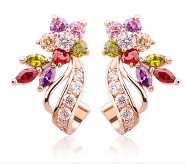 emmaya luxury rose gold flower stud earrings with zircon stone women birthday gift bijouterie 4 colors option, Golden;silver
emmaya luxury rose gold flower stud earrings with zircon stone women birthday gift bijouterie 4 colors option, Golden;silver