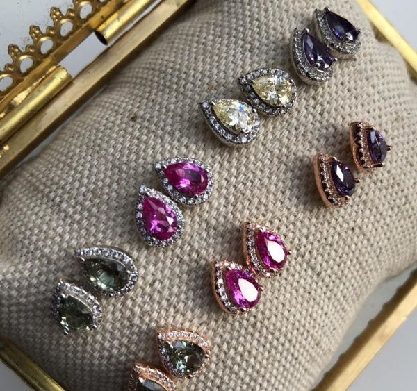 new colorful cz stone earrings teardrop waterdrop stud earrings for girls fashion01, Golden;silver 
new colorful cz stone earrings teardrop waterdrop stud earrings for girls fashion01, Golden;silver