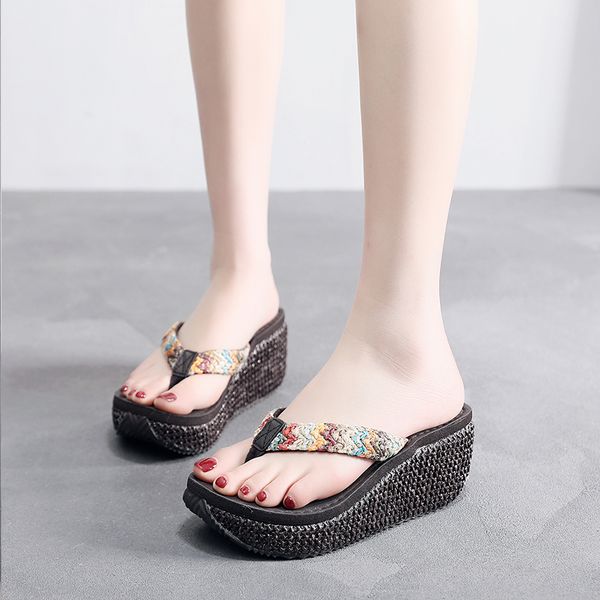 slippers summer comfy flat non-slip lady straw colorful fashion flip flops lafite grass colored women shoes, Black
slippers summer comfy flat non-slip lady straw colorful fashion flip flops lafite grass colored women shoes, Black