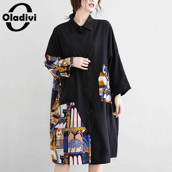oladivi plus size women fashion print patchwork shirts casual loose blouses 2020 autumn new tee tunics blusa 6xl 5xl 4xl 3xl, White
oladivi plus size women fashion print patchwork shirts casual loose blouses 2020 autumn new tee tunics blusa 6xl 5xl 4xl 3xl, White