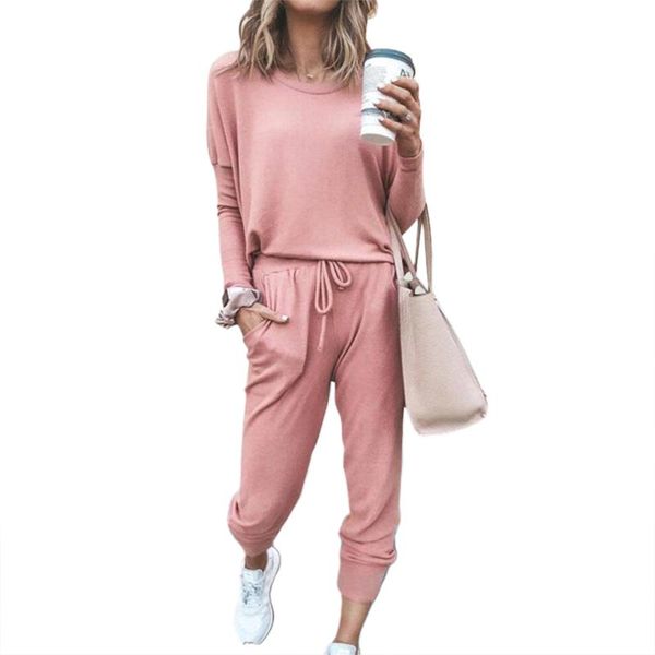 women casual 2pcs set 2020 fall long sleeve loose round neck pullover casual sweatshirt sweatpants solid suit sportswear outfits, Gray
women casual 2pcs set 2020 fall long sleeve loose round neck pullover casual sweatshirt sweatpants solid suit sportswear outfits, Gray