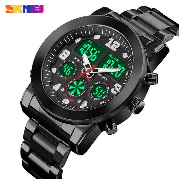 skmei digital quartz men's watches sport waterproof stainless steel male wrist watch 3 time count down clock relogio masculino, Slivery;brown
skmei digital quartz men's watches sport waterproof stainless steel male wrist watch 3 time count down clock relogio masculino, Slivery;brown