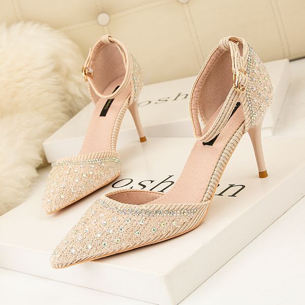 dress shoes high heels women party pumps luxury bling rhinestone bridal wedding pointed toe stiletto ankle strap ladies sandals, Black
dress shoes high heels women party pumps luxury bling rhinestone bridal wedding pointed toe stiletto ankle strap ladies sandals, Black