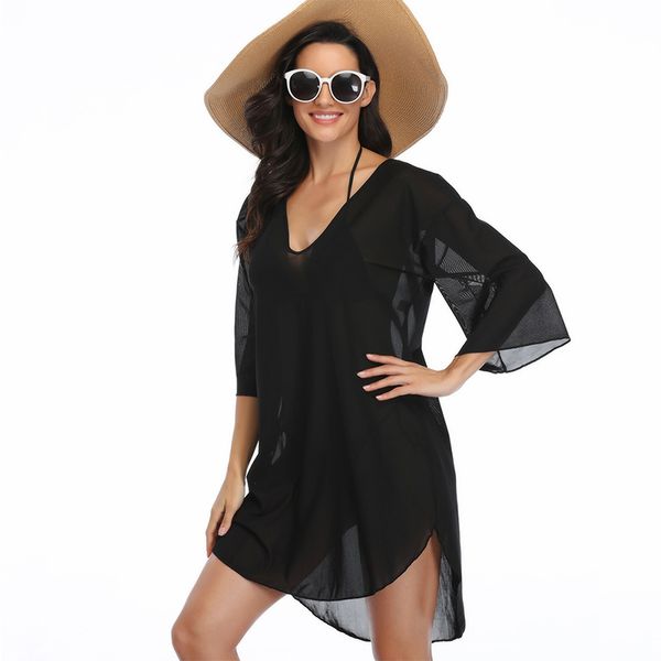 women's swimwear 2021 sell black women long cover-ups summer beach swimming suit fashion ladies one piece beachwear big size loose, White;black
women's swimwear 2021 sell black women long cover-ups summer beach swimming suit fashion ladies one piece beachwear big size loose, White;black