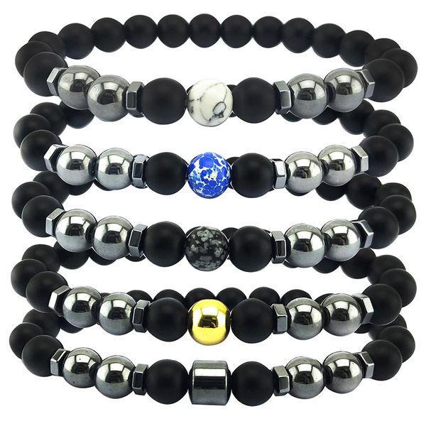 couples distance bracelet simple natural stone black beaded bracelet for men women friend gift charm strand jewelry, Golden;silver
couples distance bracelet simple natural stone black beaded bracelet for men women friend gift charm strand jewelry, Golden;silver
