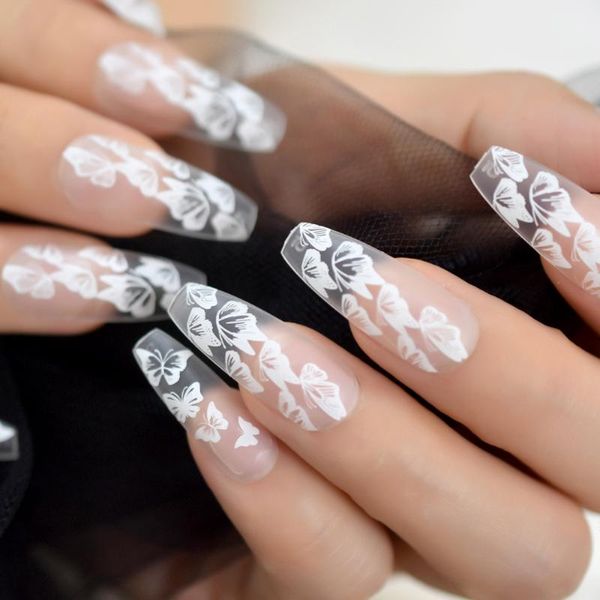 false nails butterfly matte coffine transparent extra long ballerina nail tips white art fingernails 24 ct echiq, Red;gold
false nails butterfly matte coffine transparent extra long ballerina nail tips white art fingernails 24 ct echiq, Red;gold