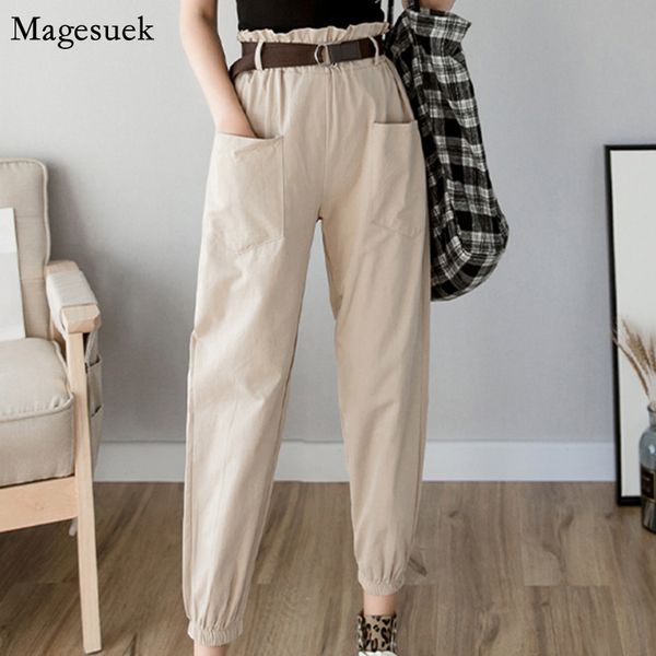 autumn casual harem pants women trousers 2020 high waist casual sweat pants women pockets sweatpants belt cargo woman 7173, Black;white
autumn casual harem pants women trousers 2020 high waist casual sweat pants women pockets sweatpants belt cargo woman 7173, Black;white