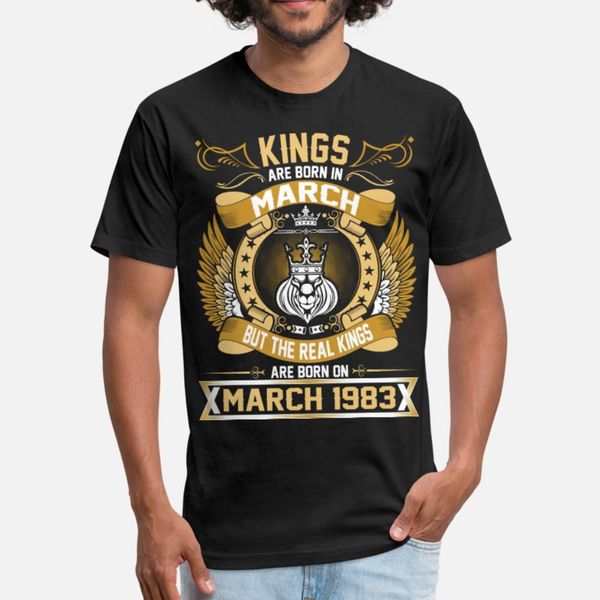 the real kings are born on march 1983 t shirt men designs short sleeve s-3xl original interesting new style spring autumn letters shirt, White;black
the real kings are born on march 1983 t shirt men designs short sleeve s-3xl original interesting new style spring autumn letters shirt, White;black