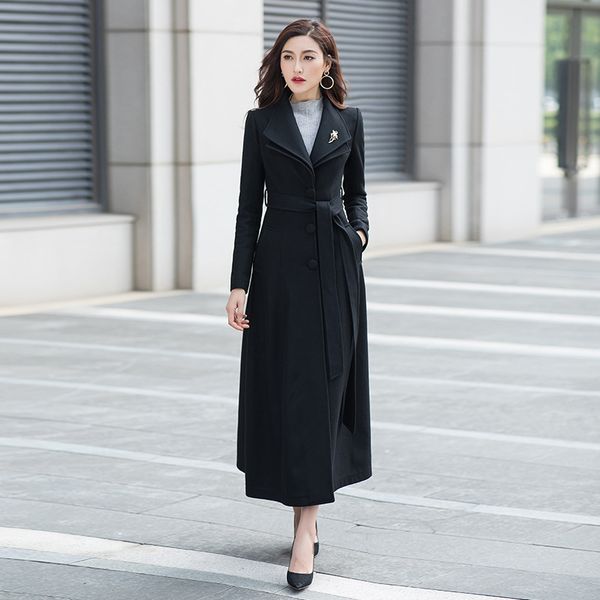 women's wool & blends winter woman coats 2021 autumn and ultra long black large size woolen coat waist was thin wild versatile female
women's wool & blends winter woman coats 2021 autumn and ultra long black large size woolen coat waist was thin wild versatile female