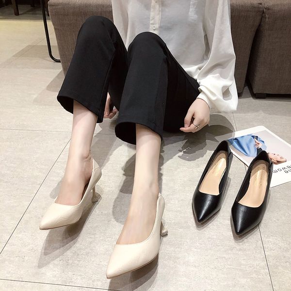2020 new fashion women's shoes high heel shoes solid color pointed pumps autumn for women size 35-39 zapatos de mujer, Black
2020 new fashion women's shoes high heel shoes solid color pointed pumps autumn for women size 35-39 zapatos de mujer, Black