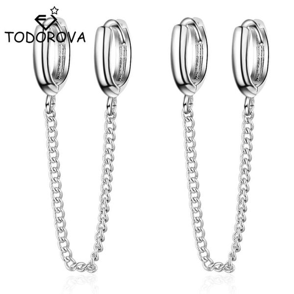 todorova double earrings long ear chain small round circle hoop tassel ear rings two holes piercing earrings for women, Golden;silver
todorova double earrings long ear chain small round circle hoop tassel ear rings two holes piercing earrings for women, Golden;silver