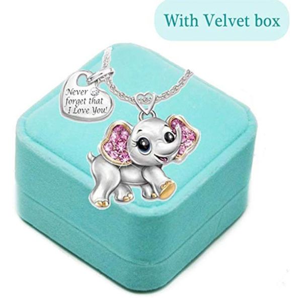 mother's day gift cute animal double elephant pendant necklace jewelry kid necklace with gift box, Silver
mother's day gift cute animal double elephant pendant necklace jewelry kid necklace with gift box, Silver