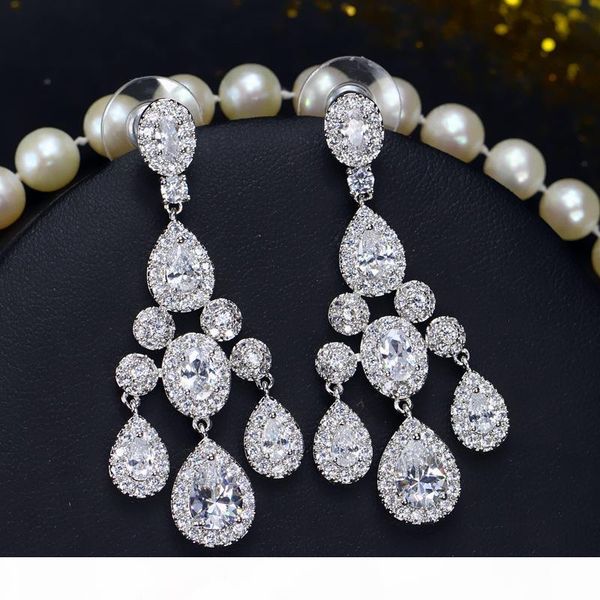 elegant bride wedding earring white gold plated sparky cubic zircon setting earrings for women for wedding party, Golden;silver
elegant bride wedding earring white gold plated sparky cubic zircon setting earrings for women for wedding party, Golden;silver